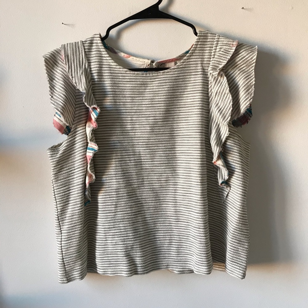 100% cotton crop tee Anthropologie small